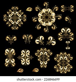 Set of ornate vector ornaments. Perfect for invitations or announcements 