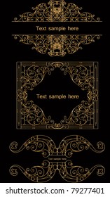 set of ornate vintage borders
