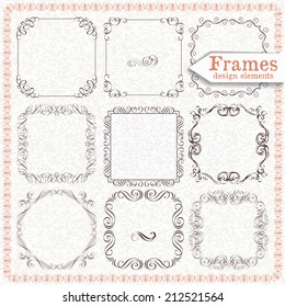 set ornate vintage frames
