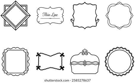  Set of Ornate Vintage Frames Borders  Floral  Calligraphic Vector Collection