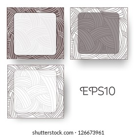 Set of ornated frames
