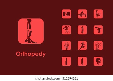 Set of orthopedics simple icons