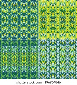Set ot abstract ethnic seamless patterns