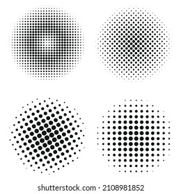 Set ot halftone circles. Halftone dot pattern