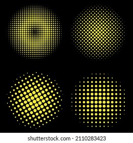 Set ot halftone circles. Halftone dot pattern