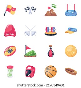 Set Set Set Set Outdoor Games - Flachicons

