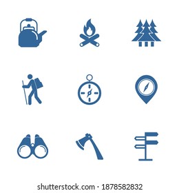 Set of Outdoor logo design vector template, Travel logo design concept, Icon symbol