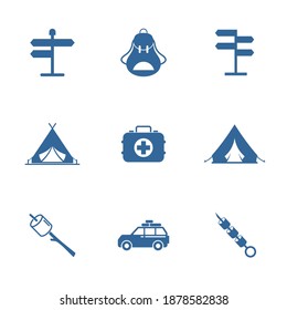 Set of Outdoor logo design vector template, Travel logo design concept, Icon symbol