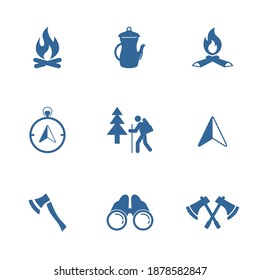 Set of Outdoor logo design vector template, Travel logo design concept, Icon symbol