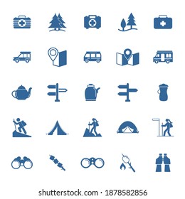 Set of Outdoor logo design vector template, Travel logo design concept, Icon symbol