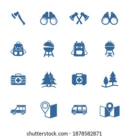 Set of Outdoor logo design vector template, Travel logo design concept, Icon symbol