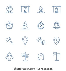 Set of Outdoor logo design vector template, Travel logo design concept, Icon symbol