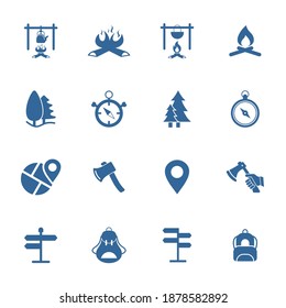 Set Set mit Outdoor Logo Design, Vektorvorlage, Design des Travel-Logos, Symbol