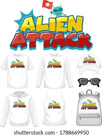 Conjunto de ilustraciones de temas de espacio de ropa