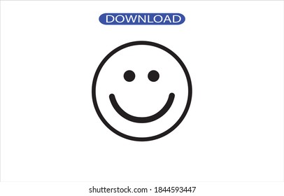 Set of outline emoticons, emoji isolated on white background, vector illustration