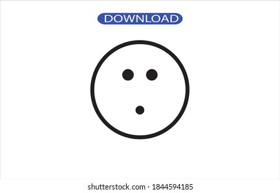 Set of outline emoticons, emoji isolated on white background, vector illustration