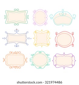 Set Cute Doodle Mirrors Princess Vector Stock Vector (Royalty Free ...