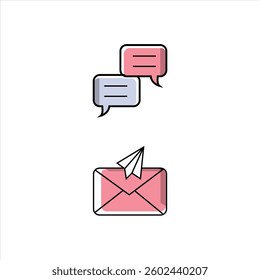 Set of outline icon related to communications, telecommunications. Linear icon collection. Editable stroke. Vector illustration