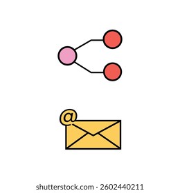 Set of outline icon related to communications, telecommunications. Linear icon collection. Editable stroke. Vector illustration