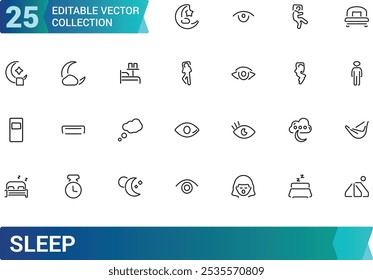 Conjunto de ícones de estrutura de tópicos relacionados à suspensão. Coleção de ícones de linha. Traçado editável. Símbolo plano para Web e interface do usuário. Pixel perfeito. Ilustração vetorial