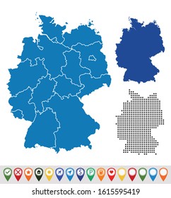 Set outline maps of Germany