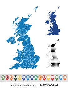 Set outline maps of Great Britain