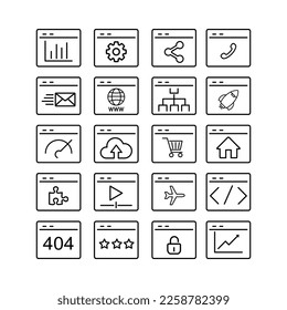 Skizze SEO Web UI Icon Vektorgrafik