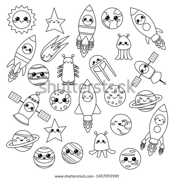 Download Kawaii Coloring Pages For Kids Cute Drawing With Crayons