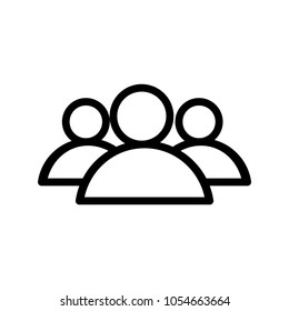 Set Of Outline User People Group Contact Icon Vector Ready To Use