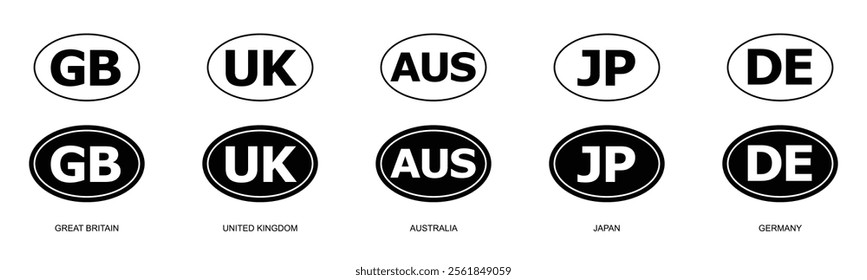 Set Oval Circle Sticker Decal Car Vehicle