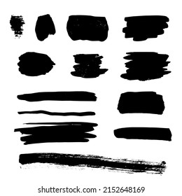 set of over ten hand drawn black highlighted areas