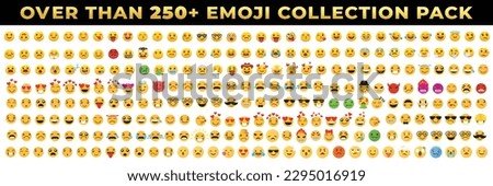 
Set of over than 250 emoji, vector illustration icons. Cartoon emoji set. Vector emoticon set