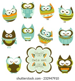 set of owls 