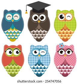 Set with owls