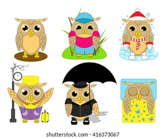 set of owls