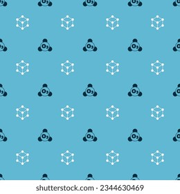 Set Ozone and Molecule on seamless pattern. Vector