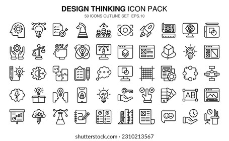 Un conjunto de diseños de diseño del estilo (contorno).
La colección incluye novedades de negocios, programación, diseño web, diseño de aplicaciones y más.