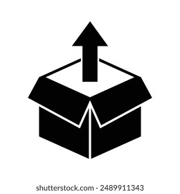 Set of package with arrow icon collection. Delivery Package symbol. Vector Illustration.