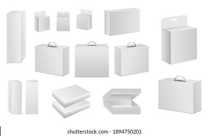 set of package box template or box product packaging template concept. eps 10 vector