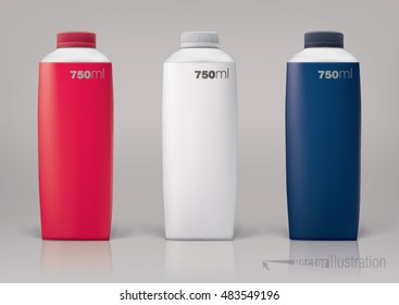 Set of packaging bottles of 750 ml