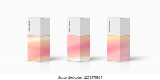 Set packaging design template for product. box packaging template on empty background. vector design.