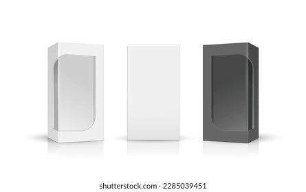 Set packaging design template for product. box packaging template on empty background. vector design.
