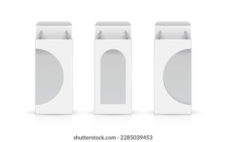 Set packaging design template for product. box packaging template on empty background. vector design.