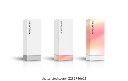 Set packaging design template for product. box packaging template on empty background. vector design.