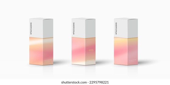 Set packaging design template for product. box packaging template on empty background. vector design.