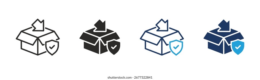 Conjunto de coleção de ícones de Empacotamento em Vários Estilos. Ícone adequado para aplicação web e móvel.