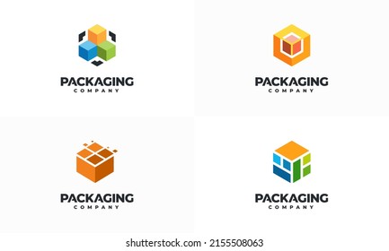 Set Packaging Logo Designs Concept Vector Stock Vector (Royalty Free ...