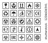 Set of packaging products design symbol
