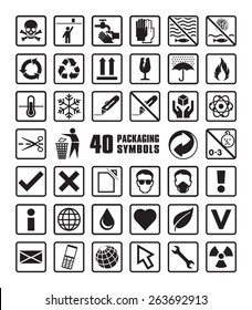 Set of Packaging Symbols in Vector Format