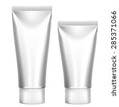 Set Packing White Realistic Tubes For Cosmetics Isolated On White Background. Here Can Be Creams, Toothpaste, Gel, Sauce, Paint, Glue, Ointments, Lotions, Medicines. Use Mockup For Your Design